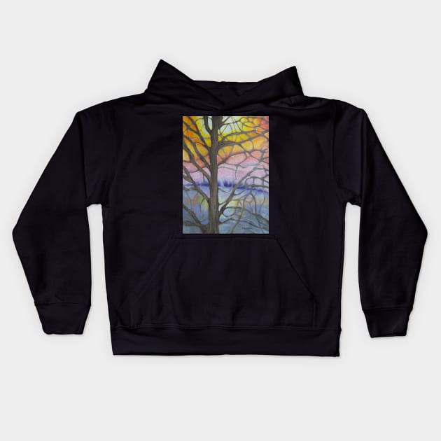 Tree of light Kids Hoodie by thryngreen